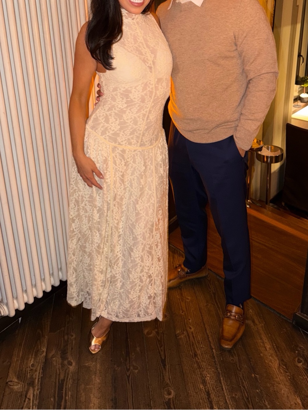 Zara Sleeveless Lace Maxi Dress in Ivory - Picture 3 of 3